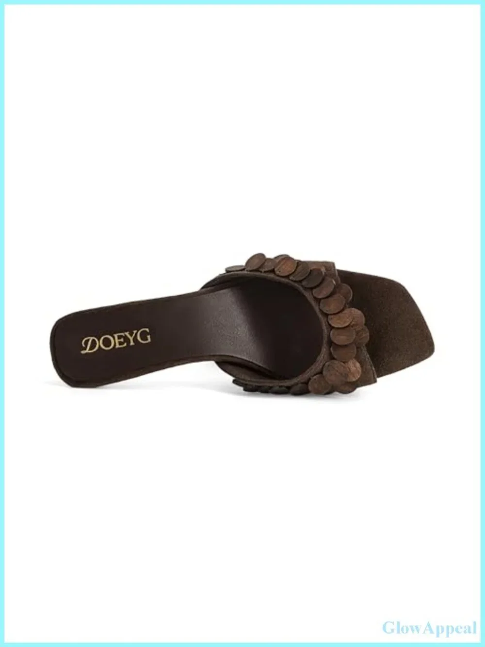 Women's Suede Kitten Heel Mules Slip On Square Toe Sandals